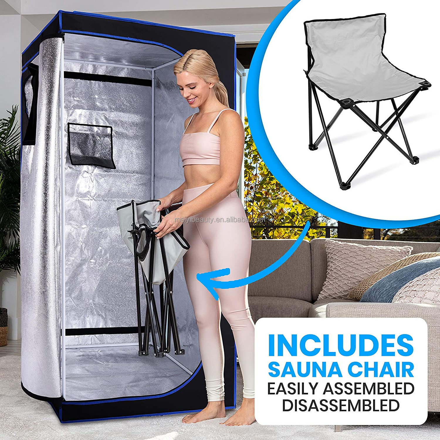 Portable steam sauna tent detox cabin spa beauty equipment heater sweat indoor home sauna box