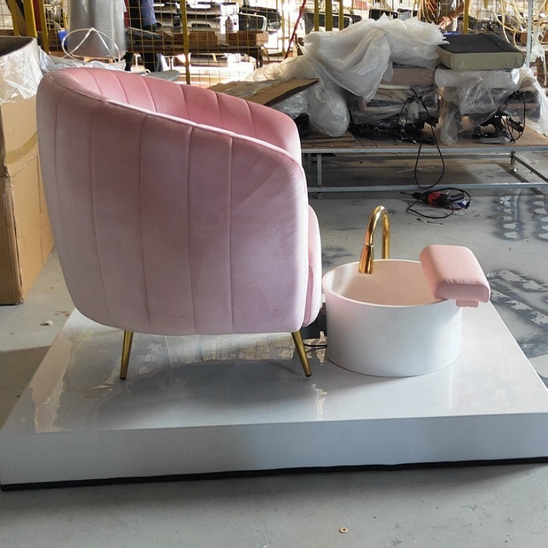 luxurious pink pedicure chair multifunctional used foot spa massage chair manicure sofa foot base sofa pedicure chair