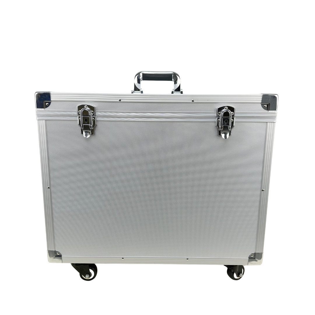 Professional Aluminum Trolley Tool Case with Open Closure Wholesale Customized Foam for Business Equipment Storage