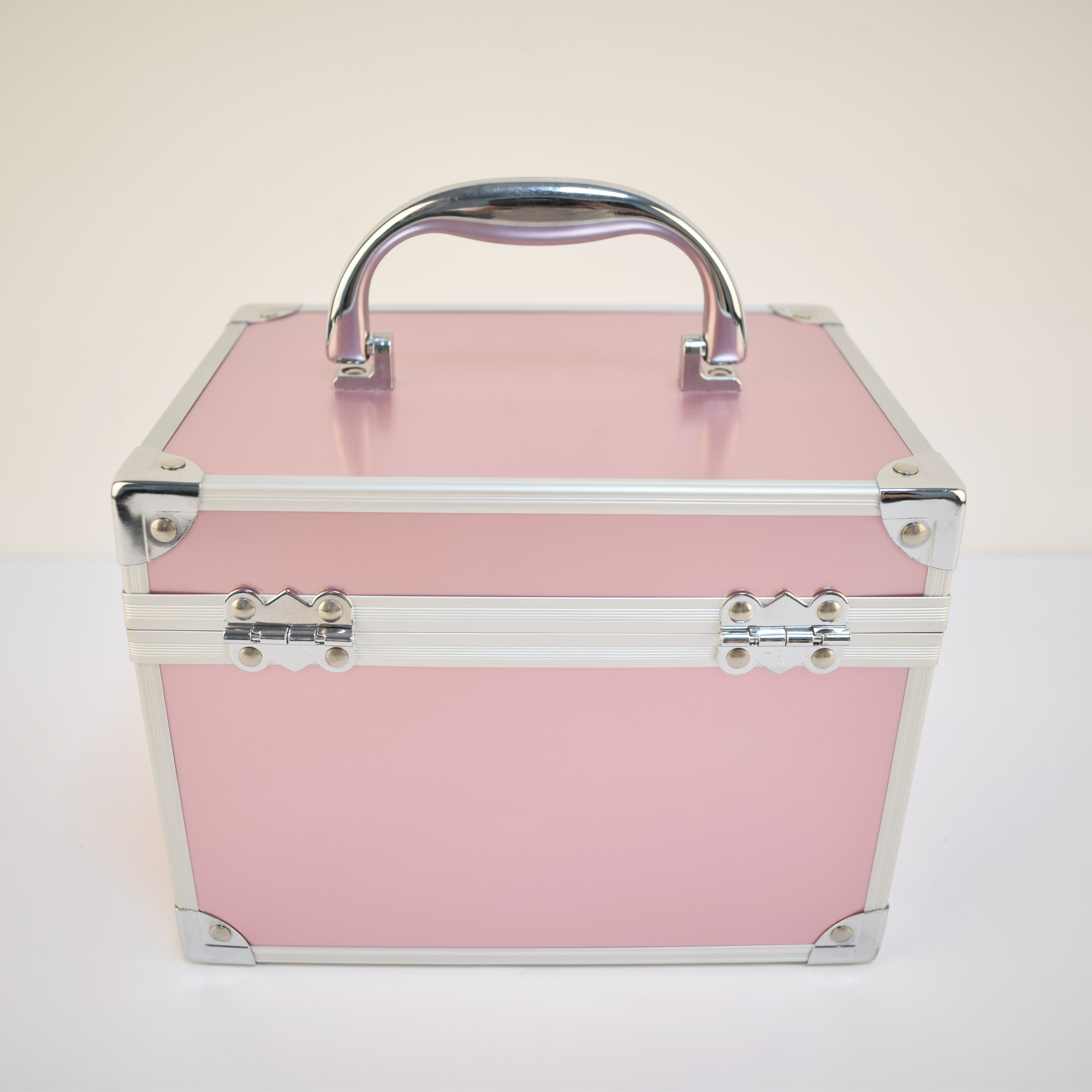 Manufacturers direct portable aluminum cosmetic case with mirror aluminum makeup boxs portable women aluminum beauty case