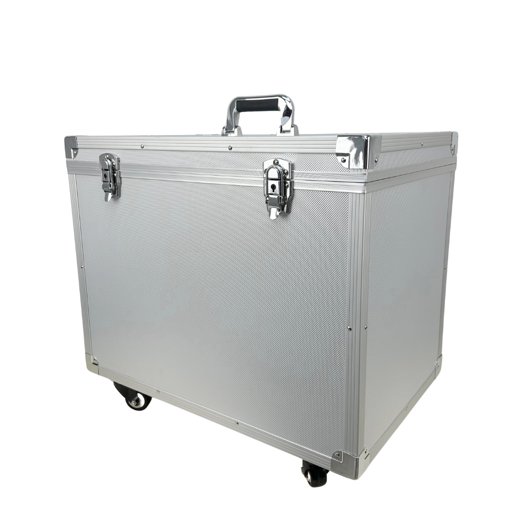 Professional Aluminum Trolley Tool Case with Open Closure Wholesale Customized Foam for Business Equipment Storage