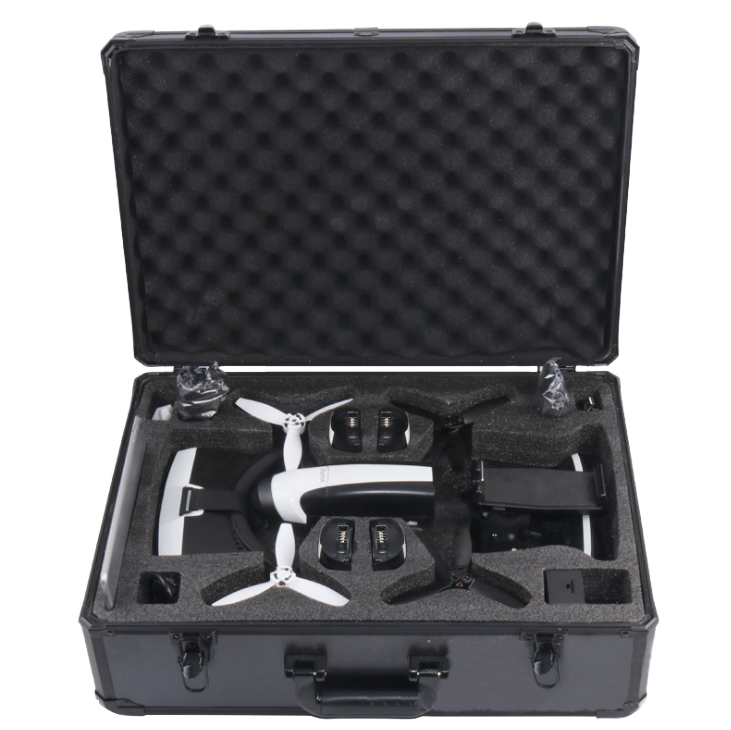 Customizable Aluminum Carry Case with Large Storage and Cut Foam for Musical Instruments Camera Tool Set Drone Gun