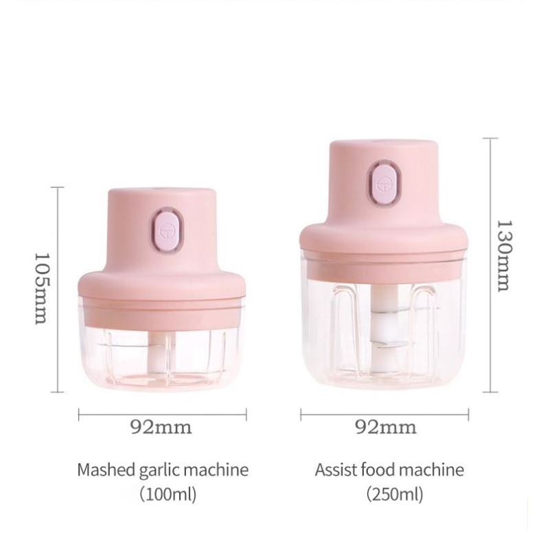 100ml/250ml Pink Electric Usb Mini Meat Grinder Fruit Vegetable Nuts Garlic Food Chopper