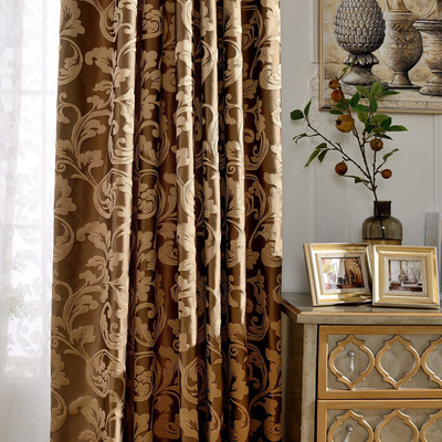 Bomar DK001 Factory Ready Stock Jacquard French Royal Baroque Rococo Acanthus leaf Design Curtain Fabric with Sheer