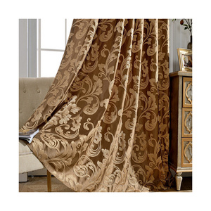 Bomar DK001 Factory Ready Stock Jacquard French Royal Baroque Rococo Acanthus leaf Design Curtain Fabric with Sheer