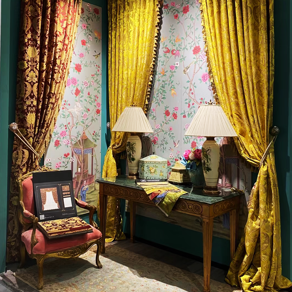 Bomar ELYSEE-High-end Luxury Classical Royal French Damask 100% Polyester Jacquard Curtain Upholstery Fabric