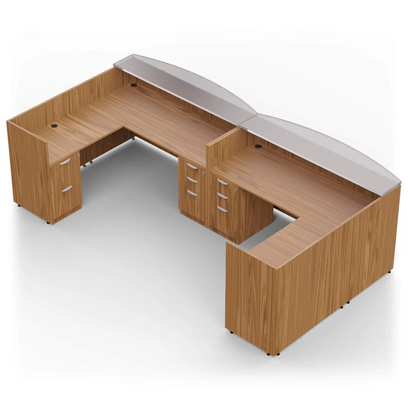 Hospital gym dental clinic law office furniture wooden modular reception counter table desk