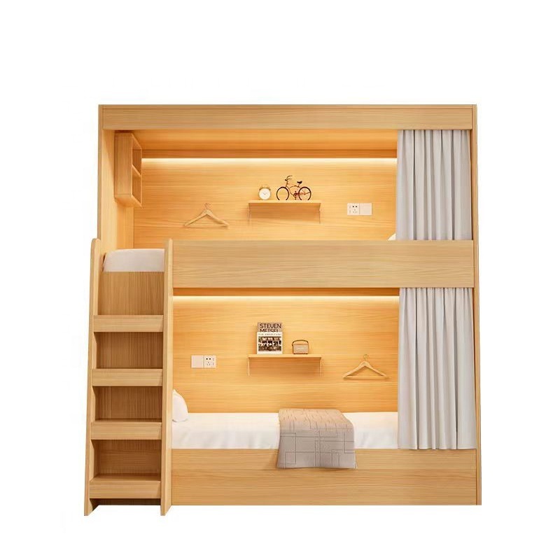 Hot Sale Steel Dormitory Bunk Bed With Desk And Wardrobe Metal School Furniture For Students  hostel Bunk Bed or School