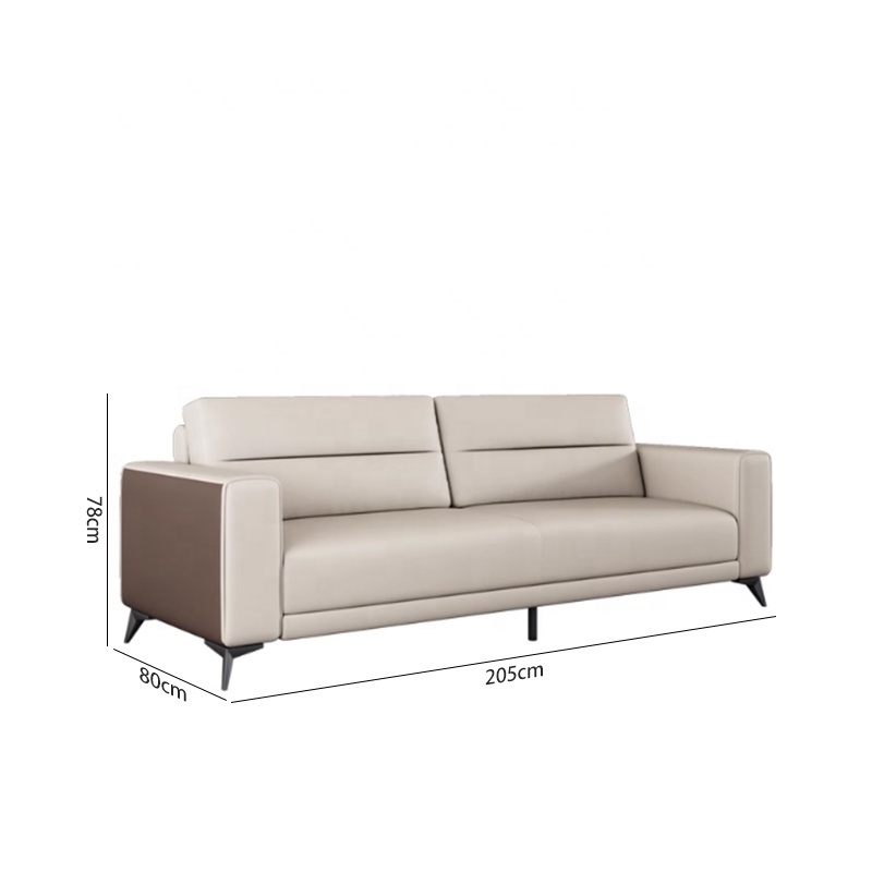 Office furniture seating public area luxury waiting office conference room leather 1+2+3 reception sofa set