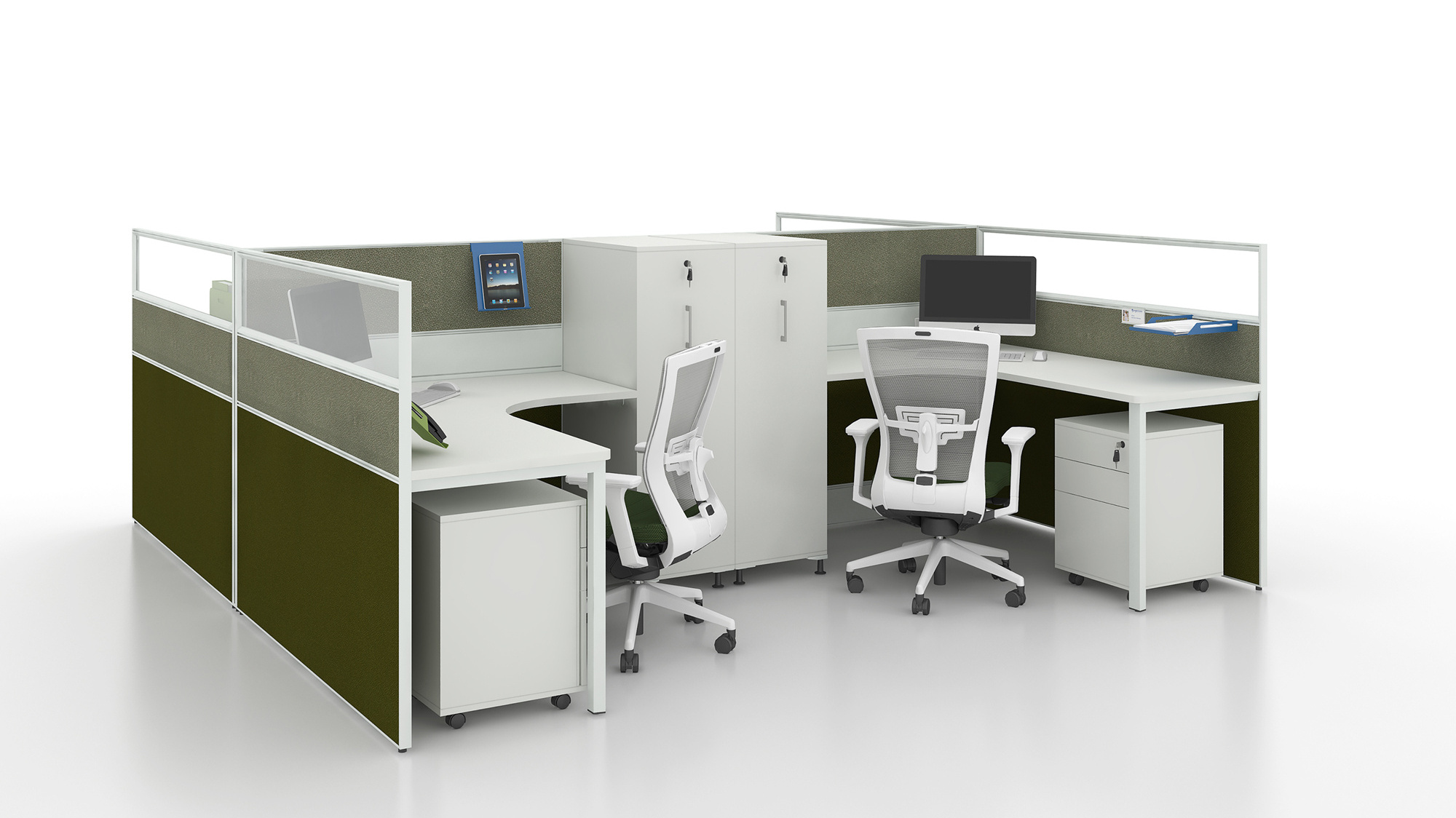 2023 Workstation Multi functional Desk Office Screen Partition wooden office Cubicle office partition