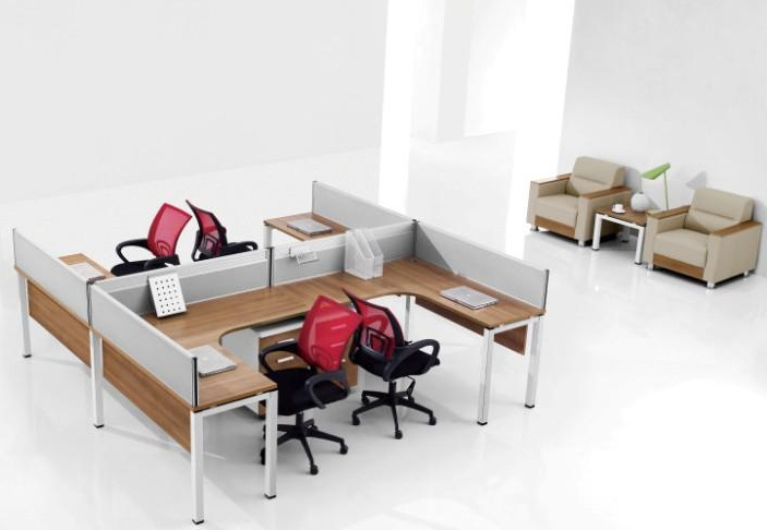 Screen L- shaped  workstation Desk Office Furniture Office Partition Workstation 2 people Office Desk