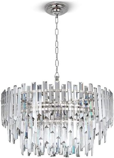 MEEROSEE Gold Modern Crystal Chandelier Pendant Lights for Dining  Living Bedroom Foyer Entryway Ceiling Hanging MD6068A