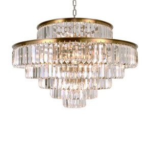 MEEROSEE Modern Crystal Chandelier Light Pendant Ceiling Lamp Lighting Fixture for Dining Living Room Foyer Hallway MD2950