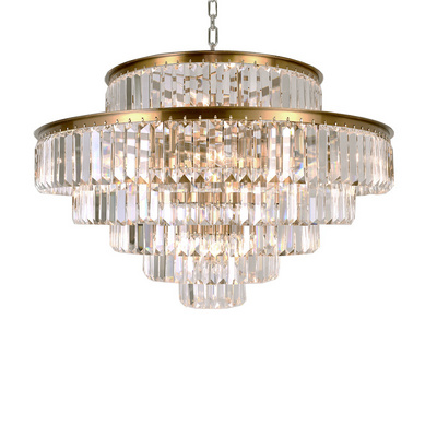 MEEROSEE Modern Crystal Chandelier Light Pendant Ceiling Lamp Lighting Fixture for Dining Living Room Foyer Hallway MD2950