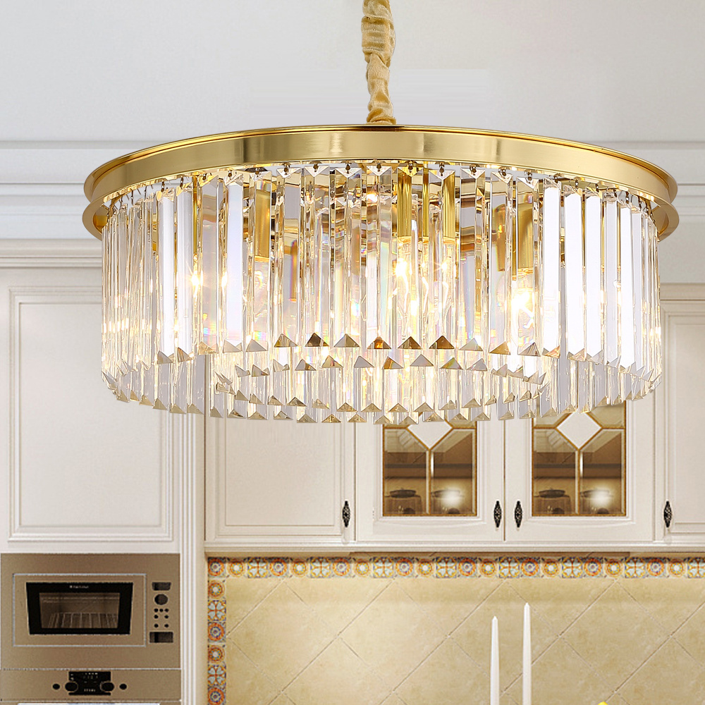 MEEROSEE Crystal Chandeliers Modern Ceiling Lights Fixtures Pendant Lighting Dining Room Living Room Chandelier MD85051