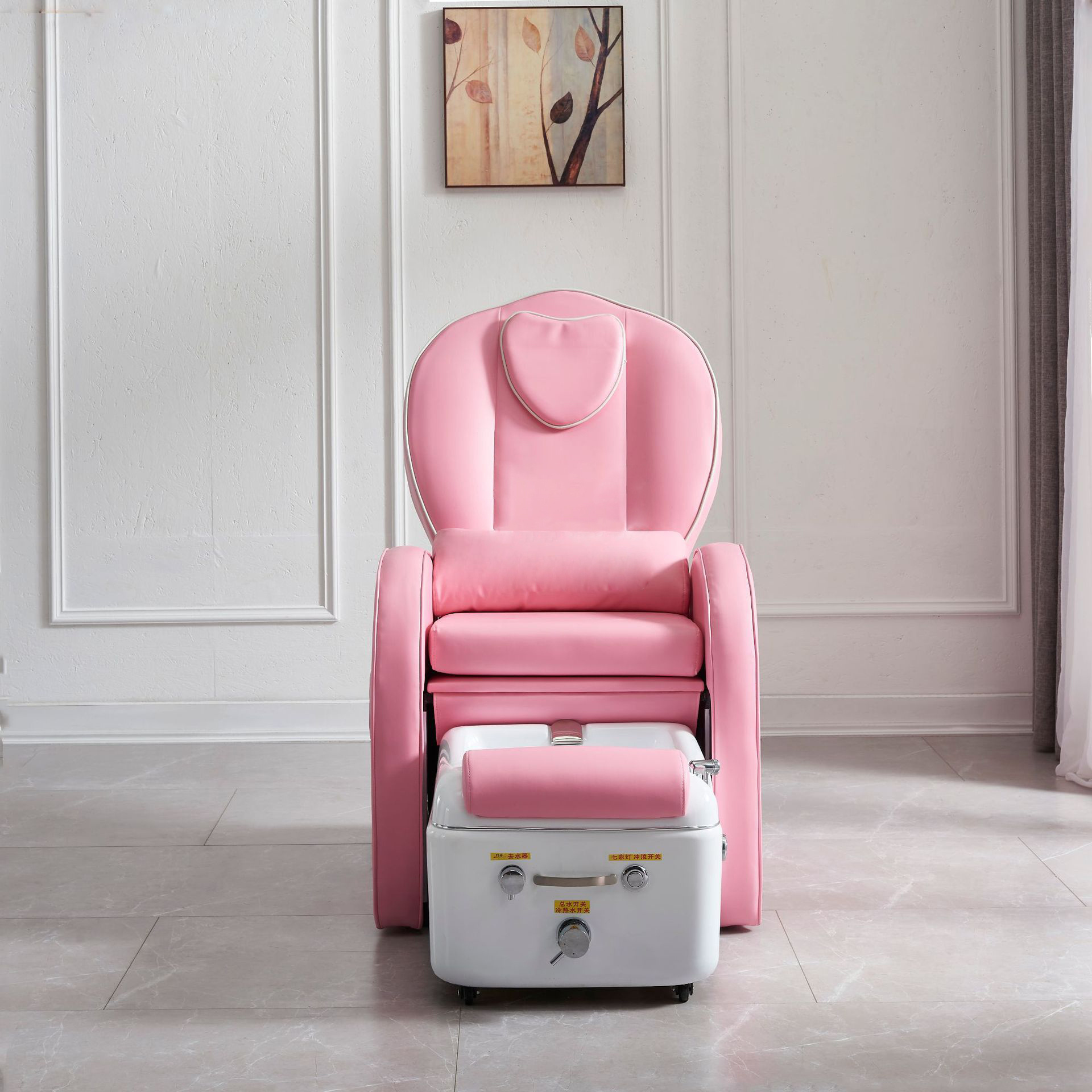 Wholesale Modern Beauty Nail Salon Furniture No Plumbing Pedicure Chair Whirlpool Foot Spa Manicure Pink Pedicure Chair