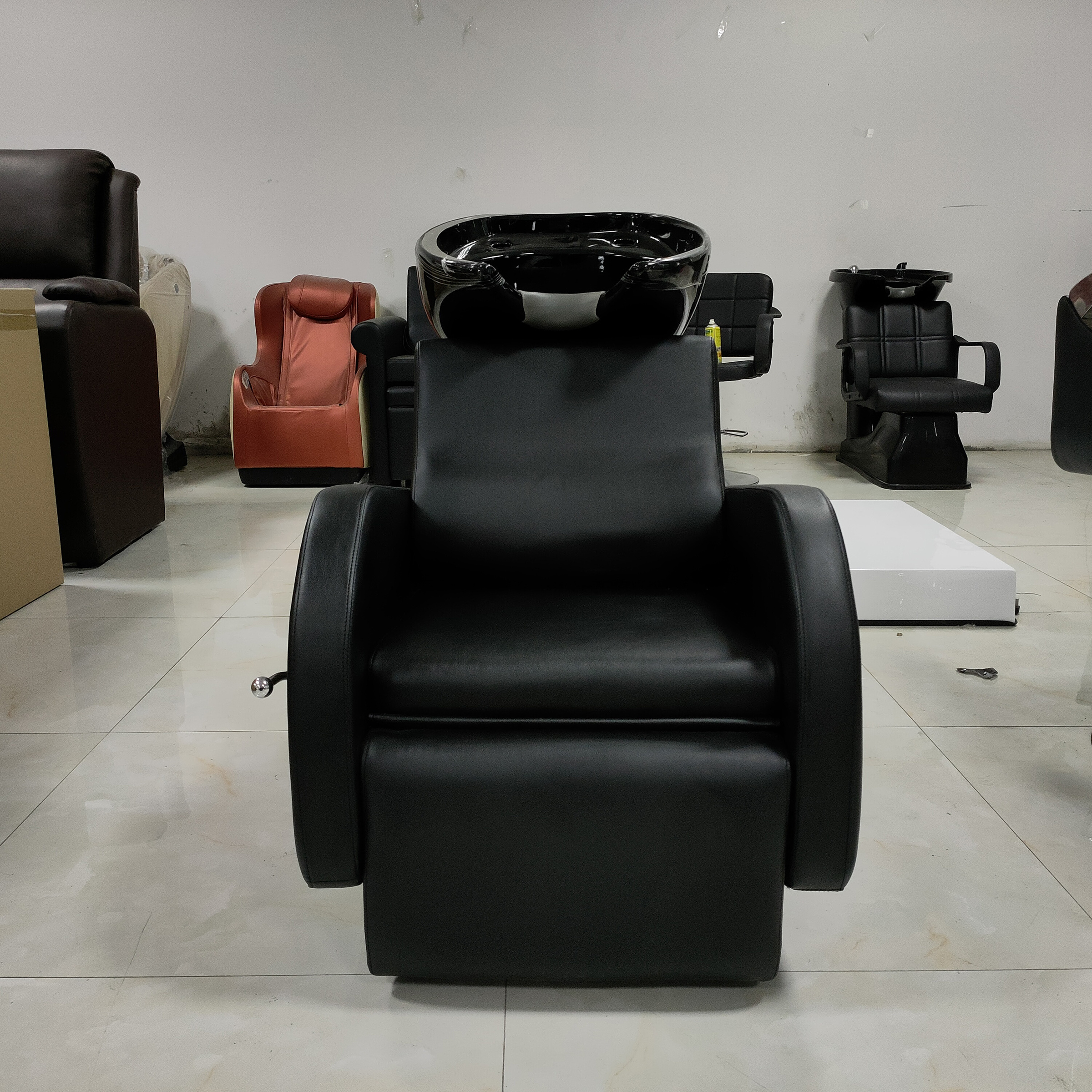 Meiyi barbershop equipment salon furniture hair washing basin for hair salon shampoo bowl and chair shampoo chair