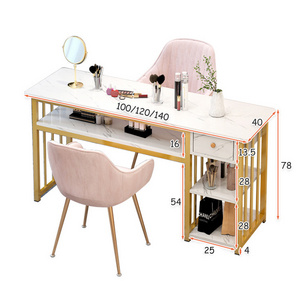 Beauty salon furniture manicure table double nail table nail bar art beauty salon technician tables and chair manicure