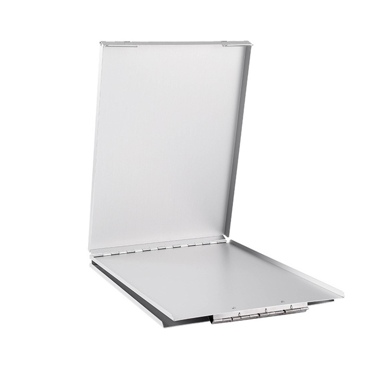 Aluminum Clipboard Metal with Storage Form Holder Steel Stainless Binder with High Capacity Clip Posse Box Heavy Duty Made