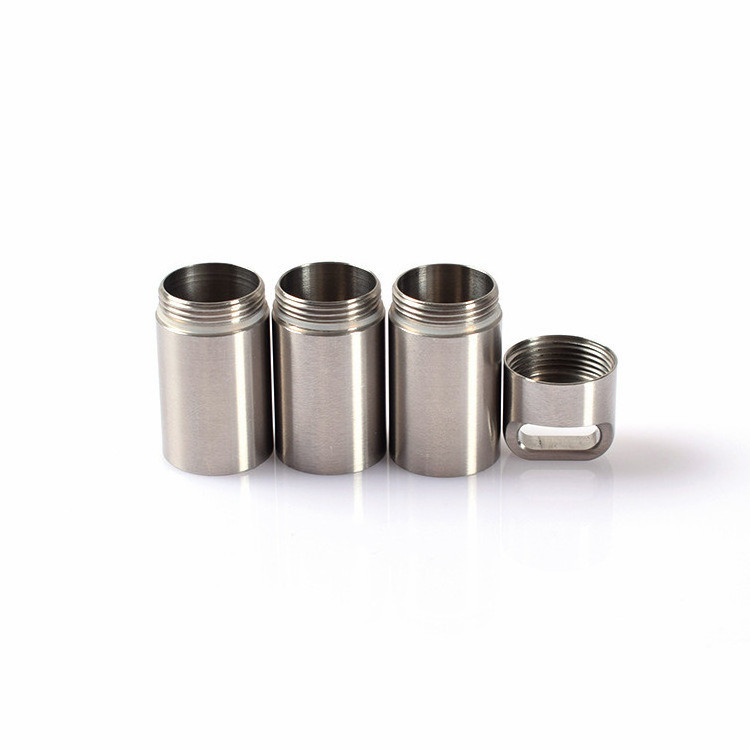 Stainless Steel Medicine Tablet Storage Box Pill Case Drug Holder Container Ash Vial Pendant Charm DIY Supplies