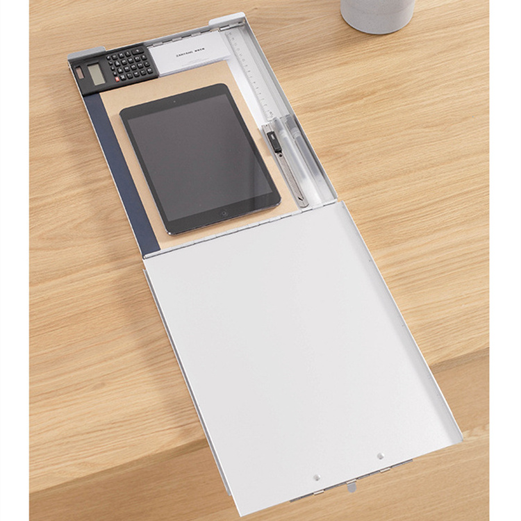 Aluminum Clipboard Metal with Storage Form Holder Steel Stainless Binder with High Capacity Clip Posse Box Heavy Duty Made