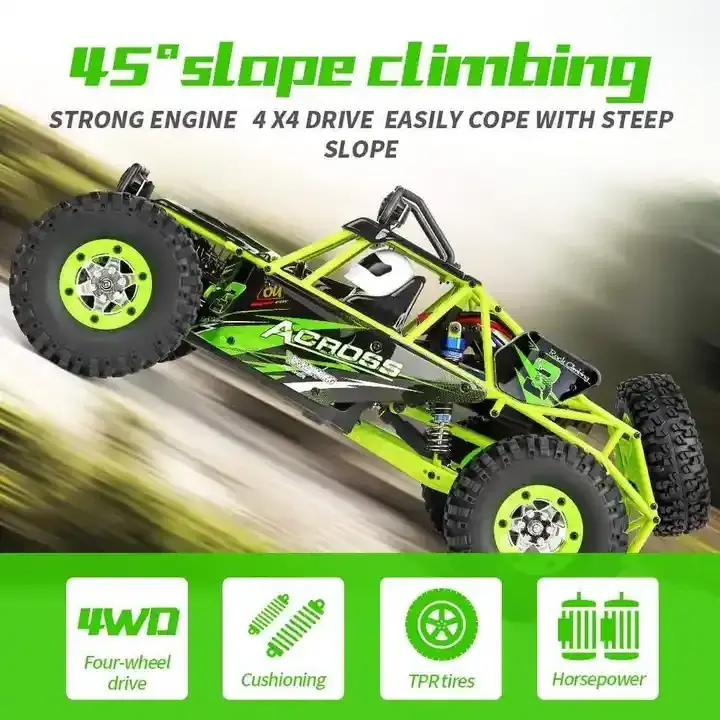 WLtoys 12428 1/12 Scale 2.4GHz 4WD RC truck Off Road Vehicle 4 wheels drive 50kmh high speed electric car RC Truck for boys