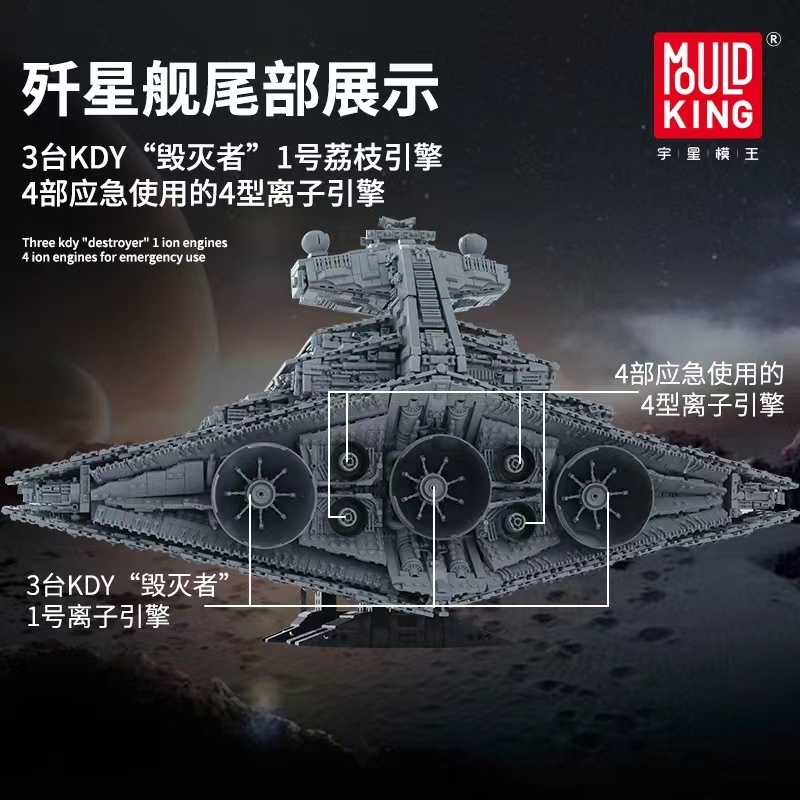 Hot sale Mould king 13135  bricks Imperial Star Destroyer Toys Plastic wars Technic Building Blocks Toy Set for kids cada cada