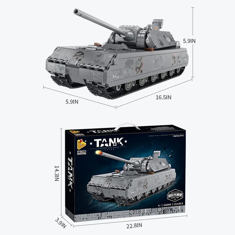 Hot Selling Panlos 628009 Military German WW2 Soldier Army Bricks Heavy Armored Tank Soldier Plastic Building Block Set