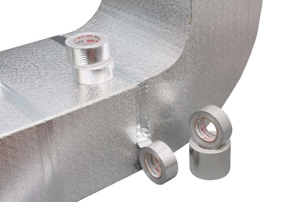 T-FG701R Heavy Duty Silver Cloth Glass fiber Insulation Reinforced Aluminium Foil Tape