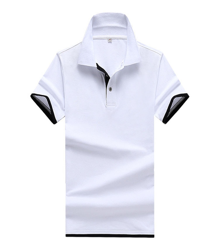 Latest Design Customized Logo 100% Cotton Men's Polo Shirts Stand Collar Short Sleeve T Shirts