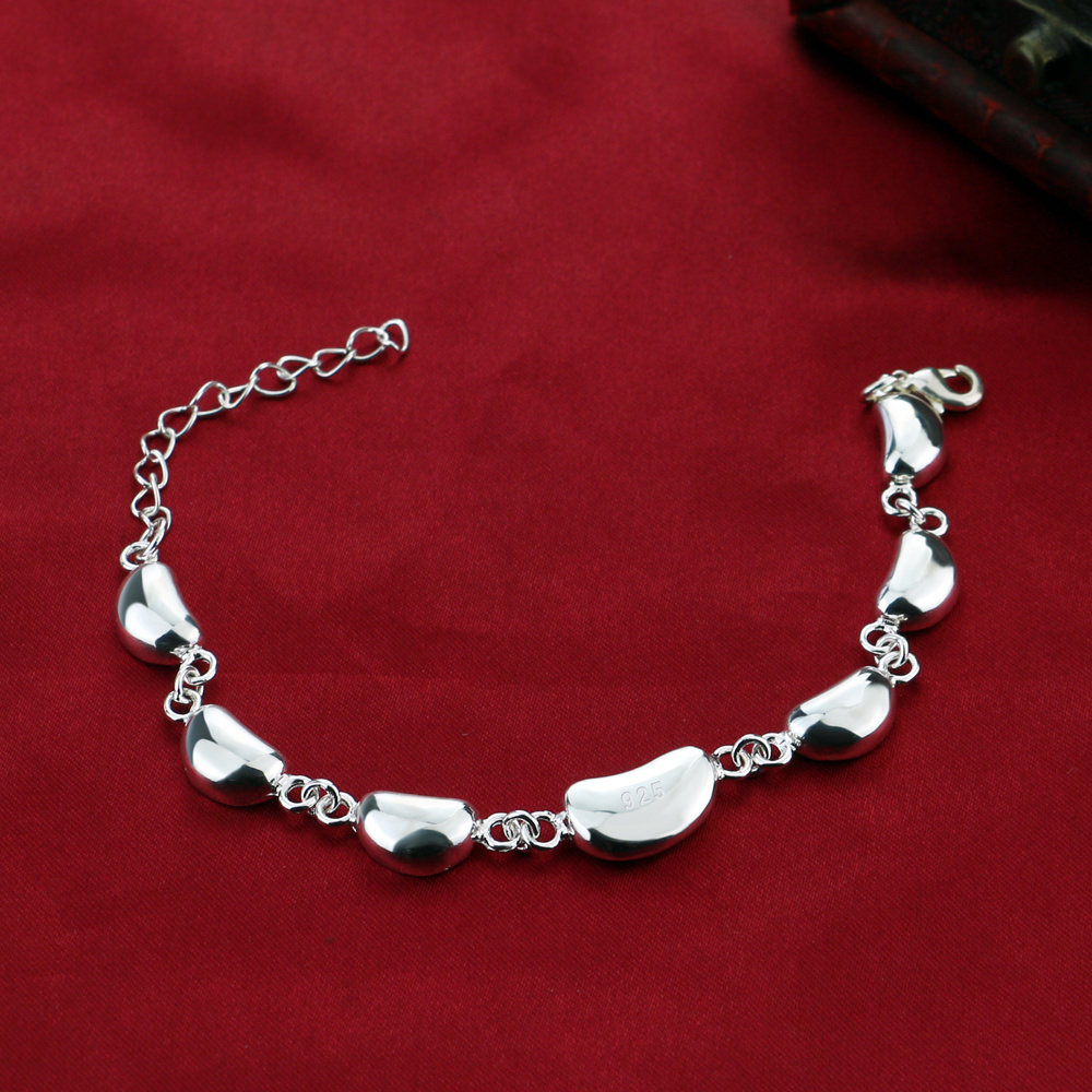 Europe United States New Pea Bracelet Plated 925 Silver Female Fashion Chain Japanese Korean Style Jewelry Sister Gift