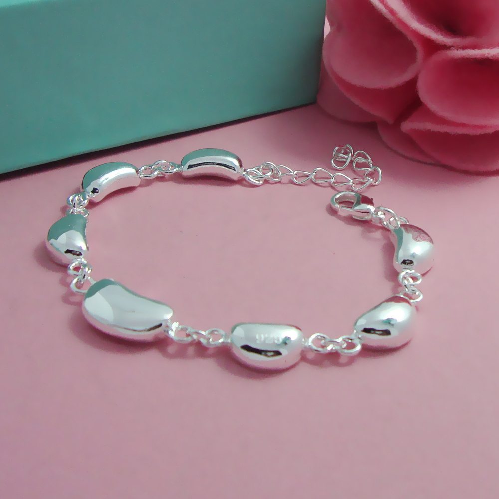 Europe United States New Pea Bracelet Plated 925 Silver Female Fashion Chain Japanese Korean Style Jewelry Sister Gift