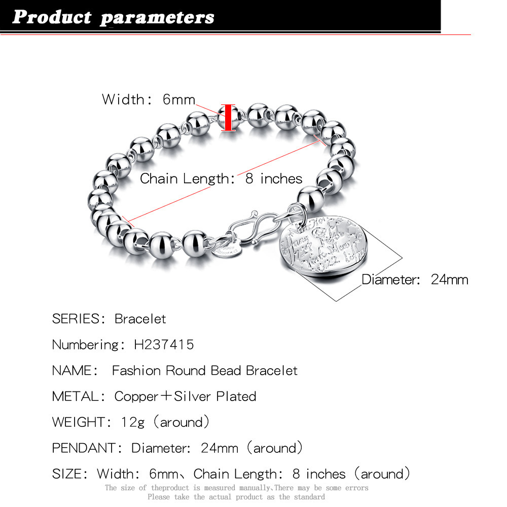 Wholesale Japan South Korea Magic Brand Bracelet Men&Women General Electroplating 925 Silver Buddha Bead Chain Jewelry Wholesale