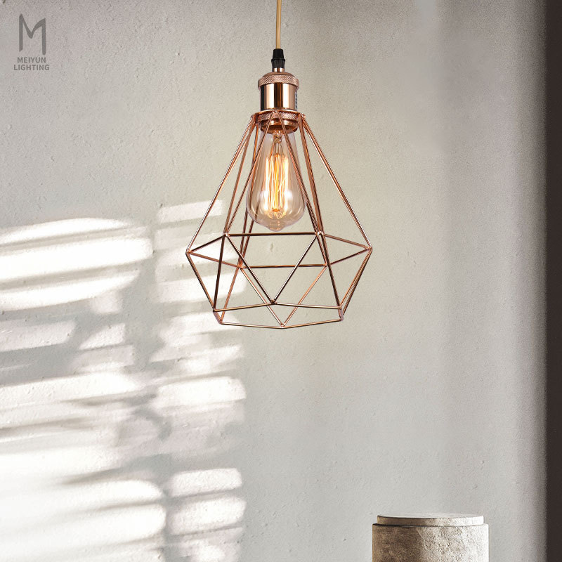 Industrial mini iron vintage farmhouse hanging kitchen island pendant light