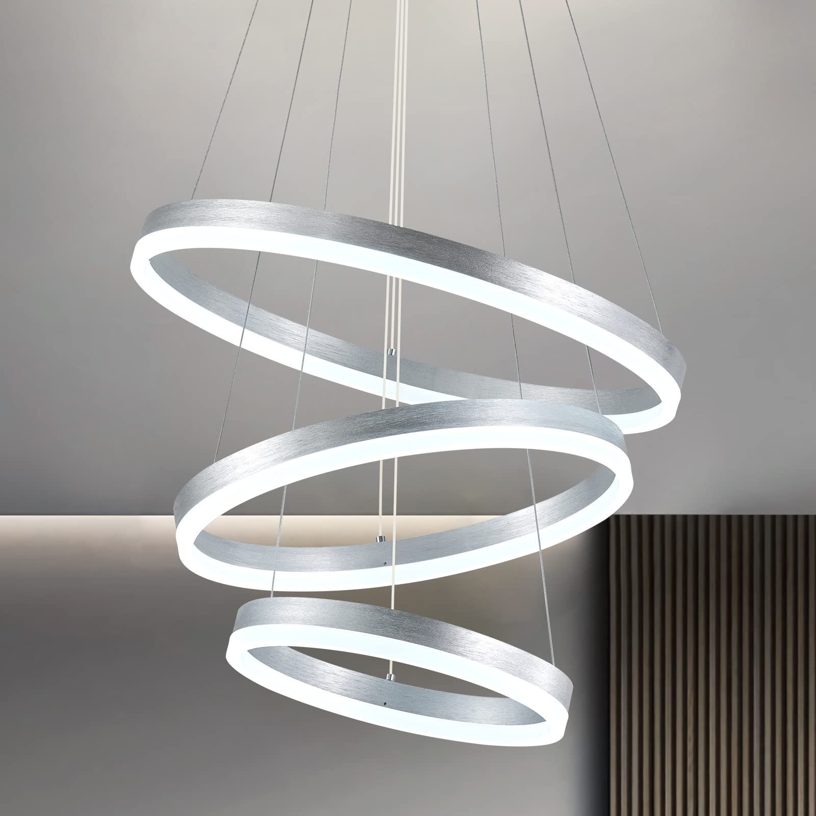 Indoor Lighting Modern Restaurant Ceiling Decoration Luxury Circle Ring LED Chandeliers Pendant Lights for Living Room