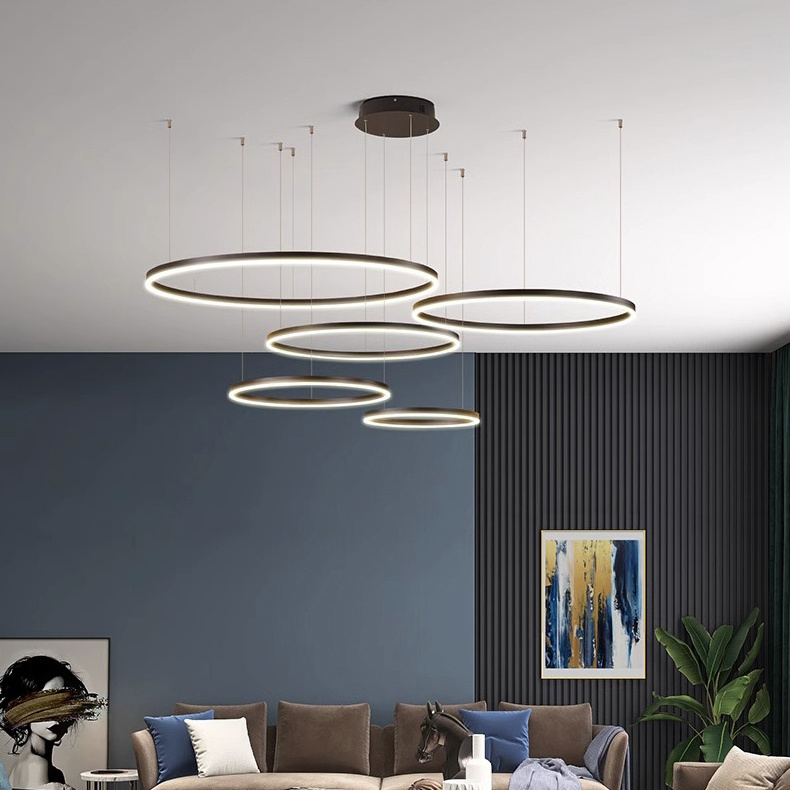 Large Modern Led Chandelier Dimmable High Ceiling Light for Dining Room Luxury Foyer Chandeliers Entryway Living Room