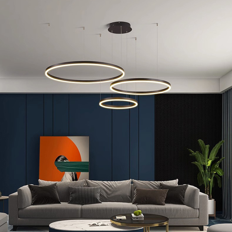 Large Modern Led Chandelier Dimmable High Ceiling Light for Dining Room Luxury Foyer Chandeliers Entryway Living Room