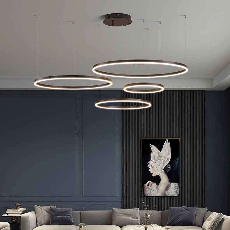 Large Modern Led Chandelier Dimmable High Ceiling Light for Dining Room Luxury Foyer Chandeliers Entryway Living Room