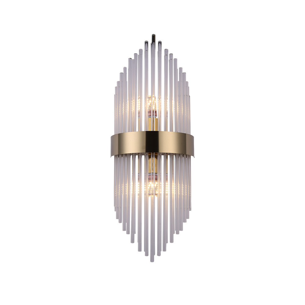 Wholesale Living Room Home Design Interior Bathroom Mounted K9 Crystal Modern Wall Lamp Luxury Indoor Vanity Sconces Lighting