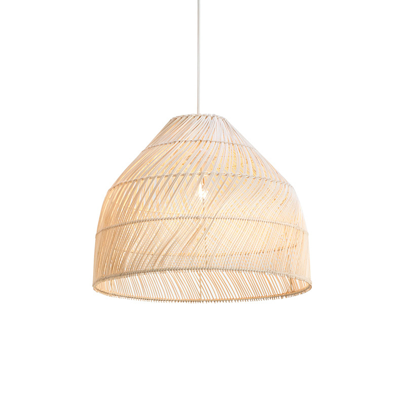 Sale Modern Farmhouse Basket Bamboo Pendant Light Art Natural Rattan Chandelier