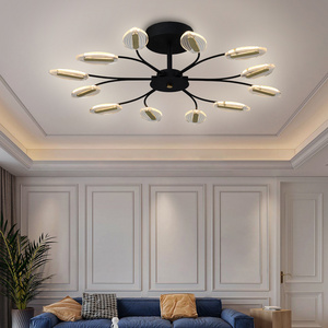 Modern Unique Flower Shape Acrylic Flush Mount LED Ceiling Light Fixtures