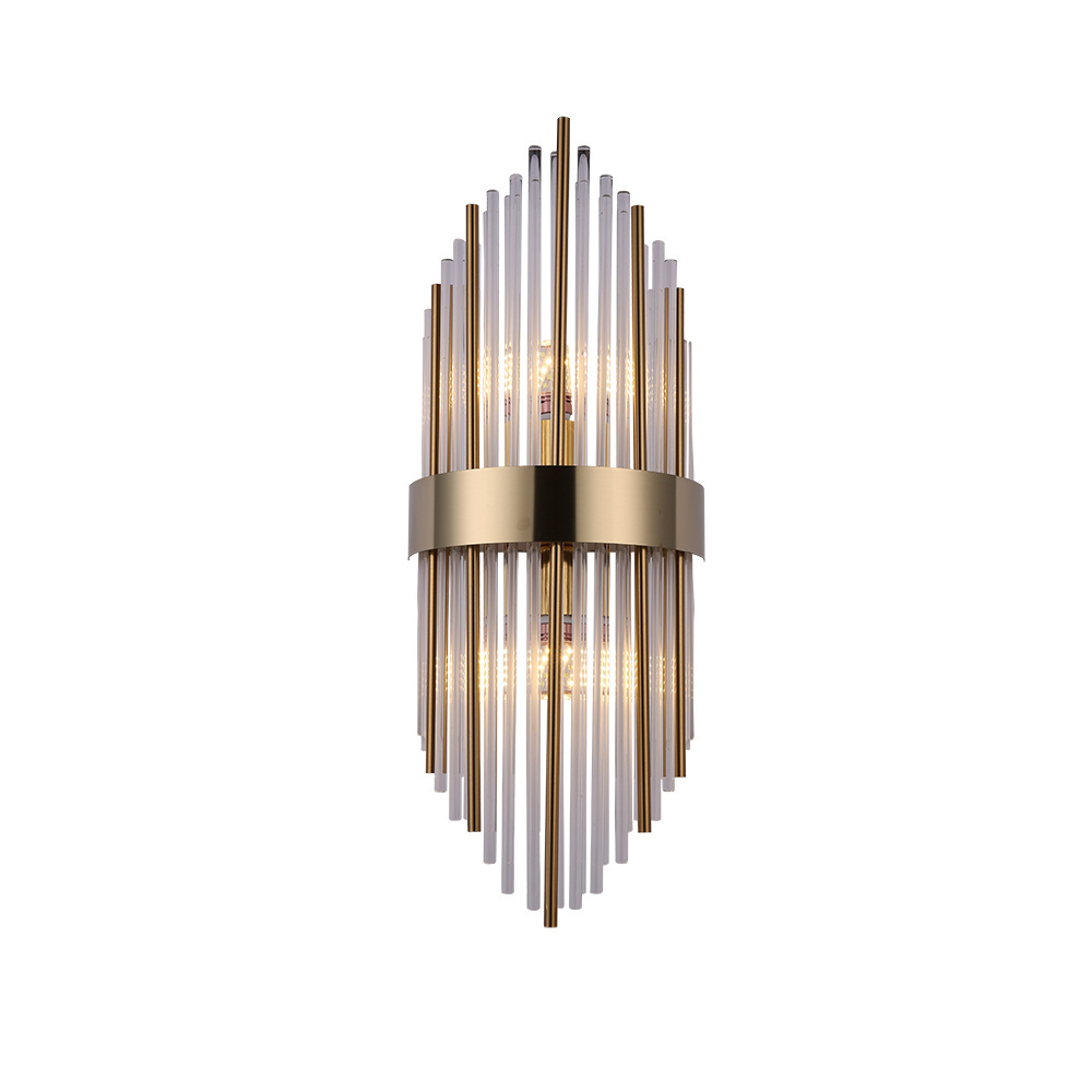 Wholesale Living Room Home Design Interior Bathroom Mounted K9 Crystal Modern Wall Lamp Luxury Indoor Vanity Sconces Lighting