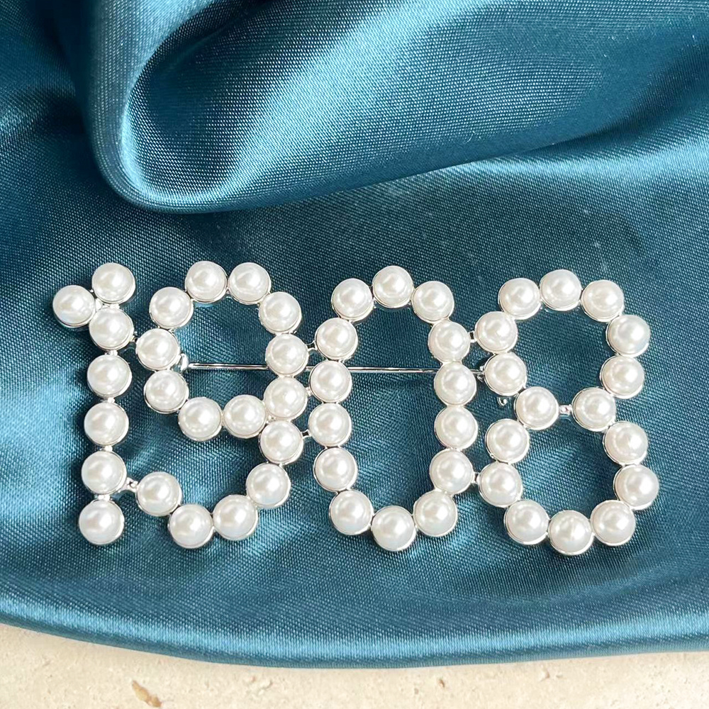 Customize Delta Sigma Sorority Brooch Custom Theta Number Year Lapel Pin 1913 Pearl Brooches