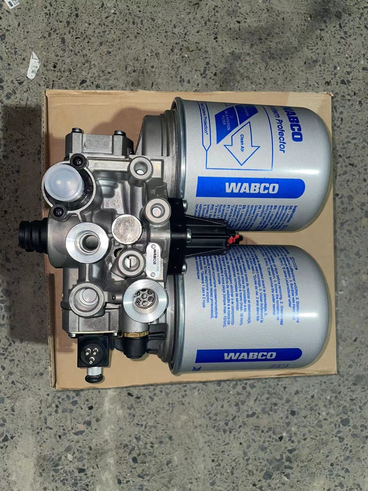 Original WABCO 4324332010 4324332060 4324332990 4324332980 Twin Chamber Air Dryer+ KAMAZ 5490 54901 6580 V-OLVO S-CANIA DAF MAN