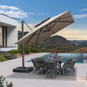 10ft cantilever patio umbrella made in China 360 rotation and built-in tilt outdoor umbrellas