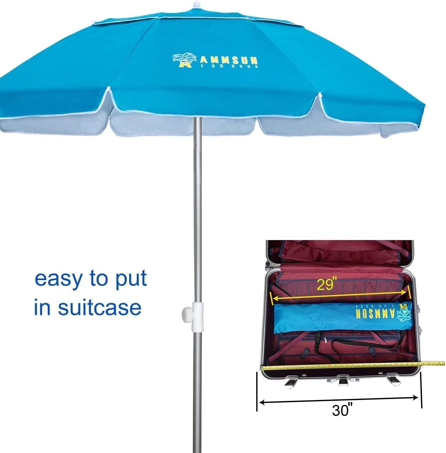 Hot Sale Adjustable Beach Umbrella UV Material Beach Sun Umbrella Shade Shelter