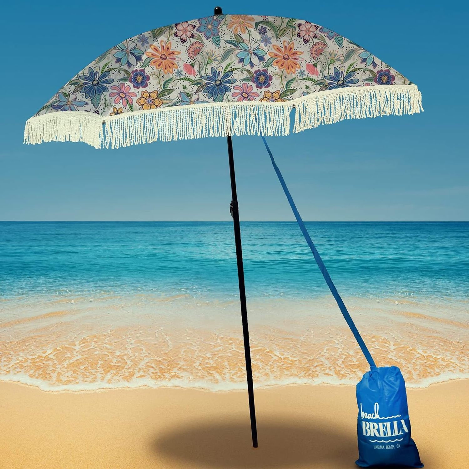 Wholesale Custom Luxury Sun Outdoor Parasols Umbrellas, Manufacturer Cheap Wooden Cotton Beach Chair Umbrella With Tassels