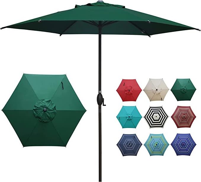 High Quality Wholesale Garden Big Umbrella Aluminum Pole Tilt Button Table Umbrella Outdoor 9FT Patio Umbrella With Crank