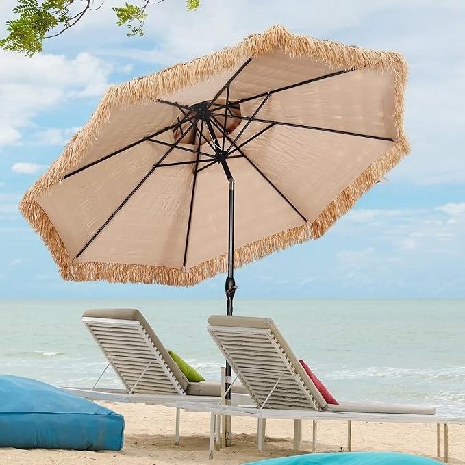 Large size umbrella beach tiki sun shade umbrella waterproof Hawaiian Hula Beach Umbrella Patio Used Straw PP Material