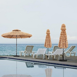 Large size umbrella beach tiki sun shade umbrella waterproof Hawaiian Hula Beach Umbrella Patio Used Straw PP Material